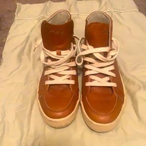 Tan polo high tops